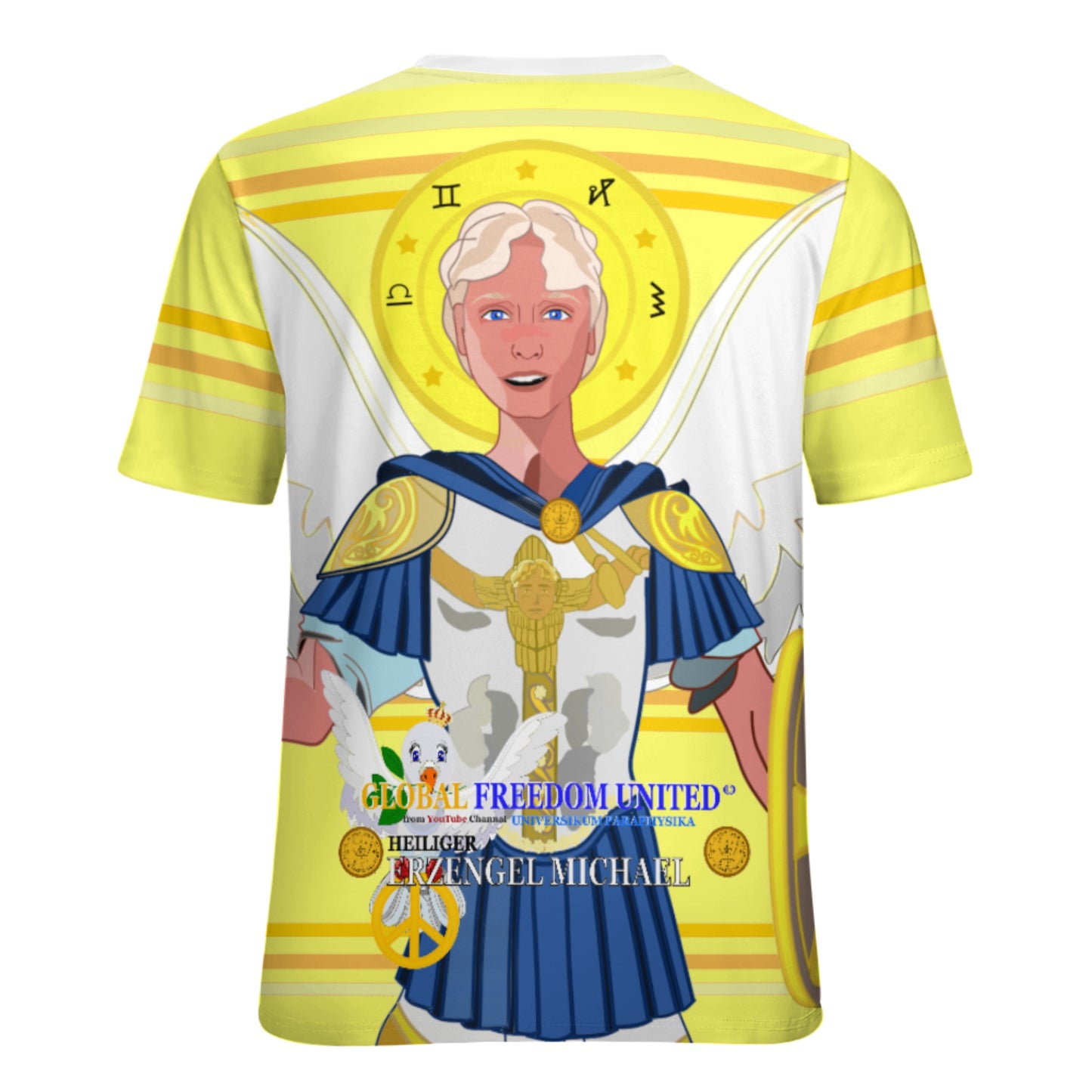 Women´s T-shirt 2 Global Freedom United Archangel Michael Yellow