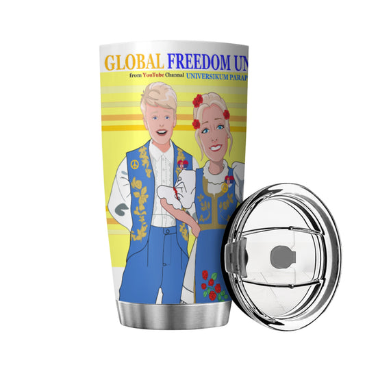 Tumbler Global Freedom United Couple Edition Serbia Blue Yellow