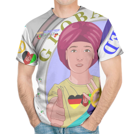 Men´s T-Shirt GLOBAL FREEDOM UNITED© AFGHANISTAN & GERMANY Grey