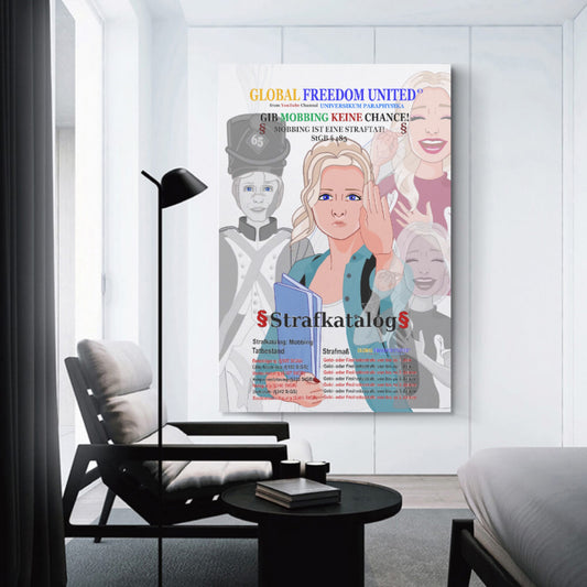 Plakat Global Freedom United Anti Mobbing Deutsch Women