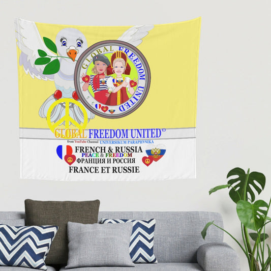Tapestry Global Freedom United Women French & Russia Old Peace  Yellow