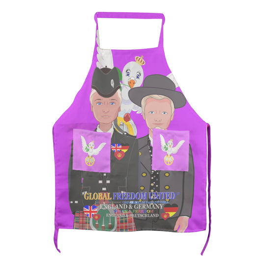 Apron GLOBAL FREEDOM UNITED© Men England & Germany Lilac