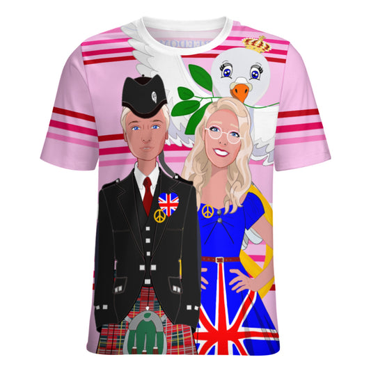 Women´s T-shirt 2 GLOBAL FREEDOM UNITED© Couple England Pink 2