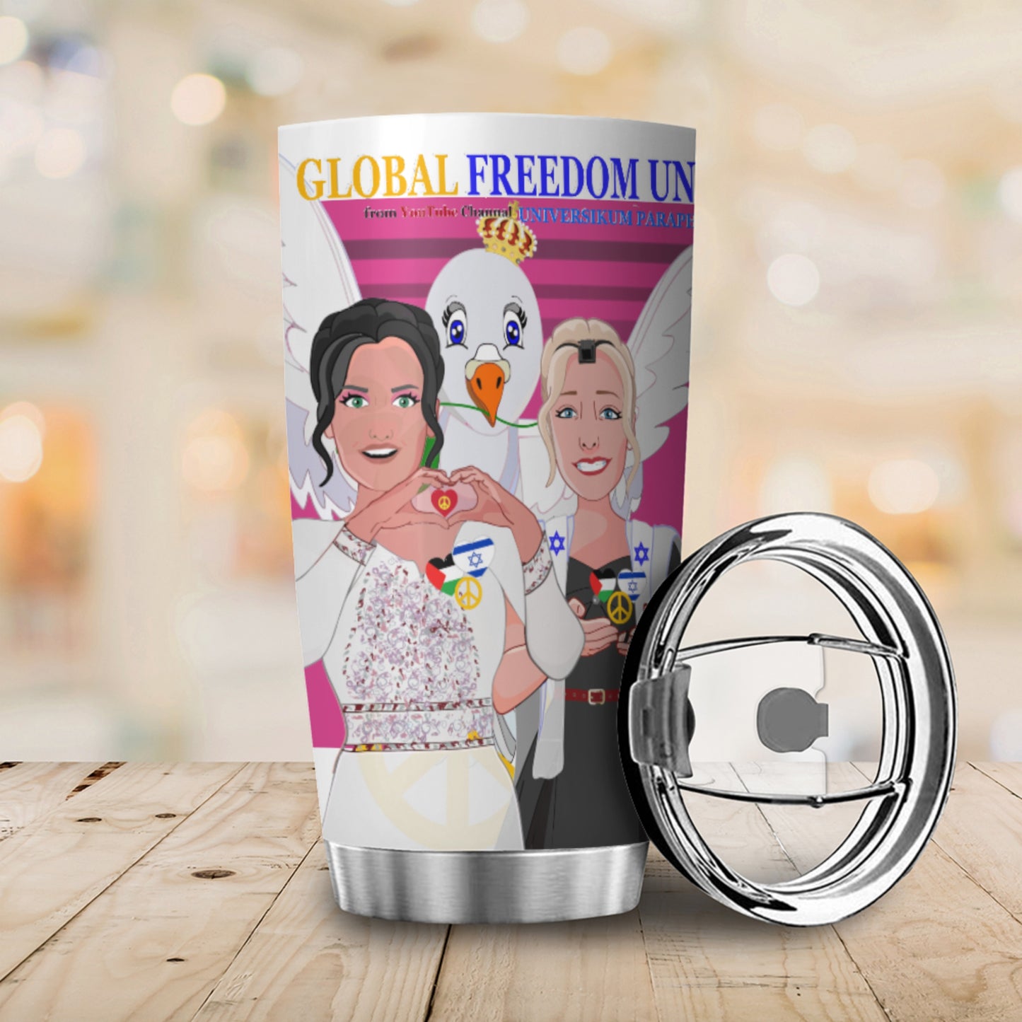 Tumbler Global Freedom United Women Palestina & Israel Pink