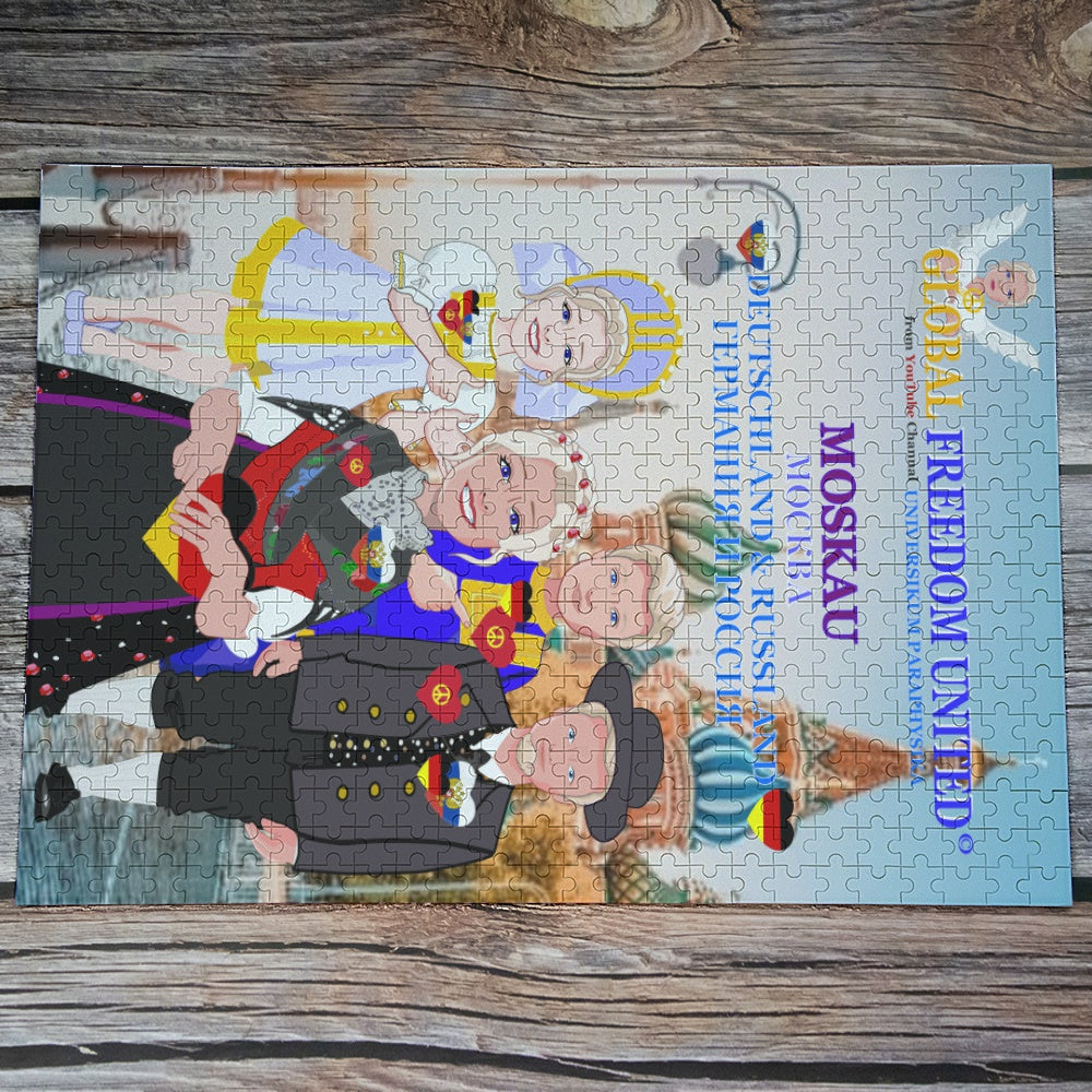 Paper Puzzle GLOBAL FREEDOM UNITED© Peace For Russia & Germany Old Peace