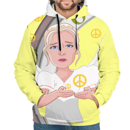 Hoodie Global Freedom United Women Angel Of Peace Old Peace Yellow