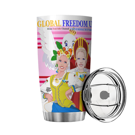 Tumbler Global Freedom United Women Russia & Ukrain Pink2