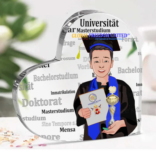 Acryl Heart GLOBAL FREEDOM UNITED© Asia Student Golden Place