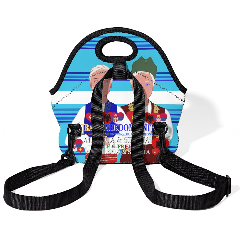 Meal Bag With Strap GLOBAL FREEDOM UNITED© Men Albania & Serbia Blue 1