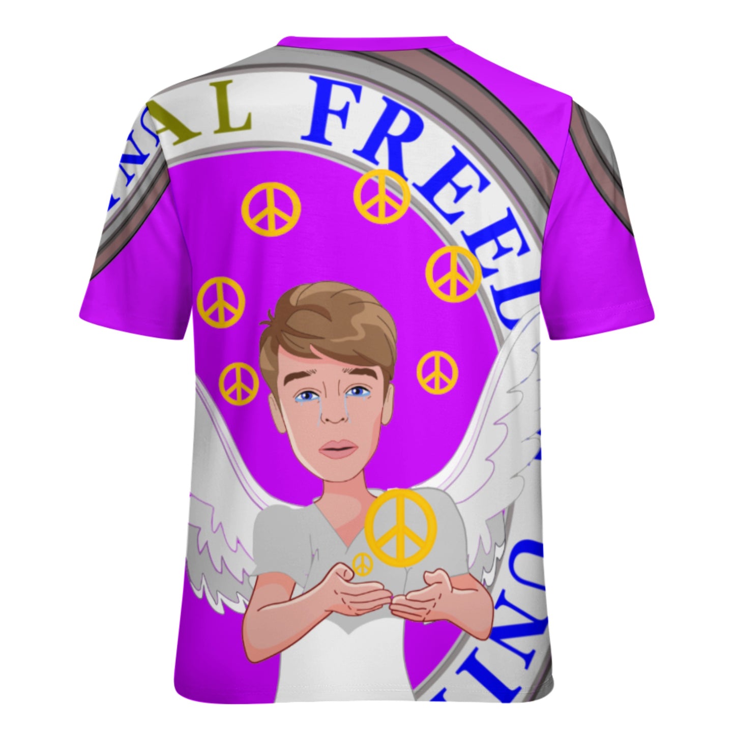 Women´s T-shirt 2 Global Freedom United Boy Peace Of Angel Old Peace Lilac