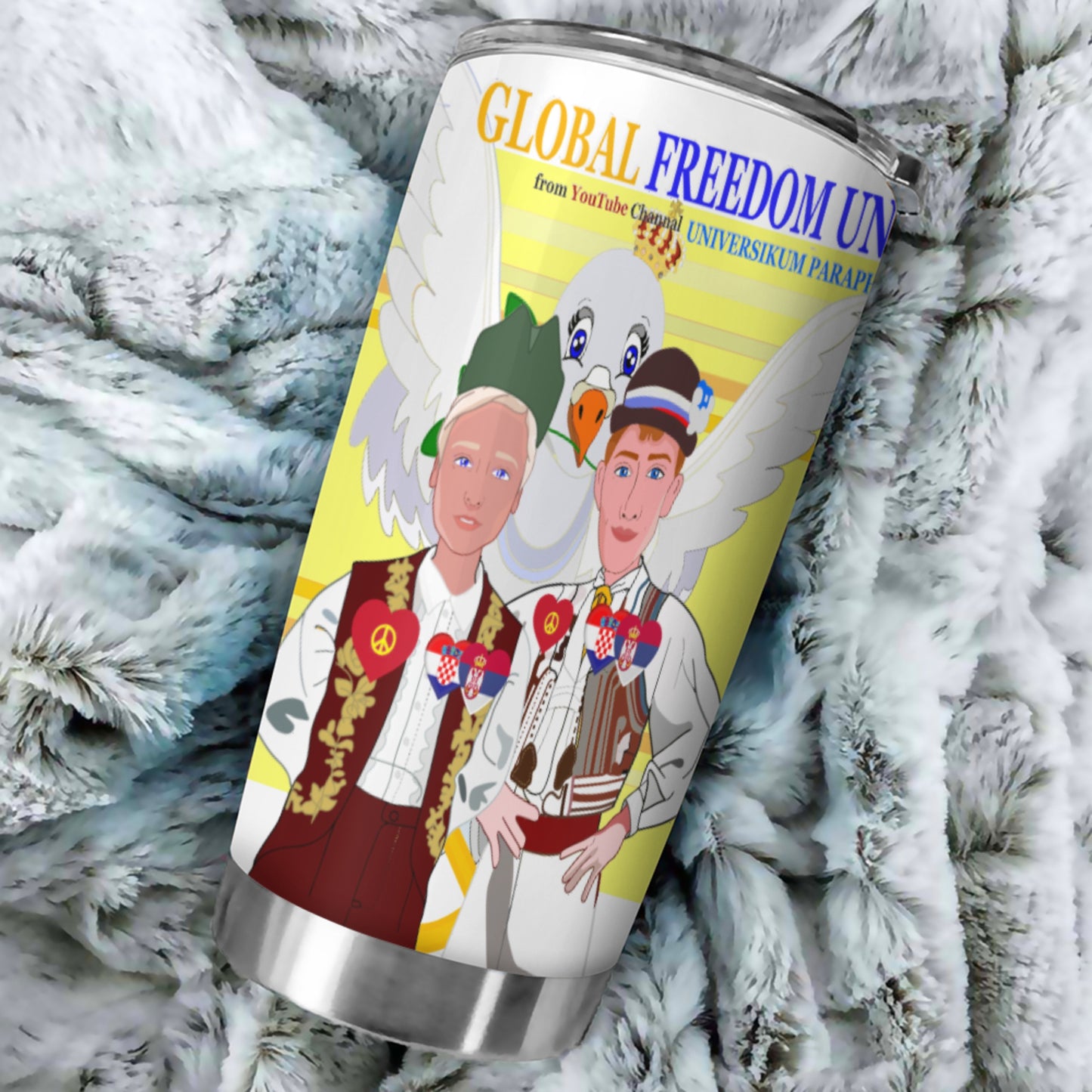 Tumbler Global Freedom United Men Croatia & Serbia Yellow