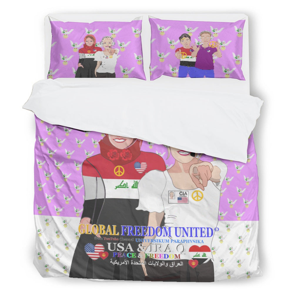 Bed Line GLOBAL FREEDOM UNITED© Women Iraq & USA Lilac
