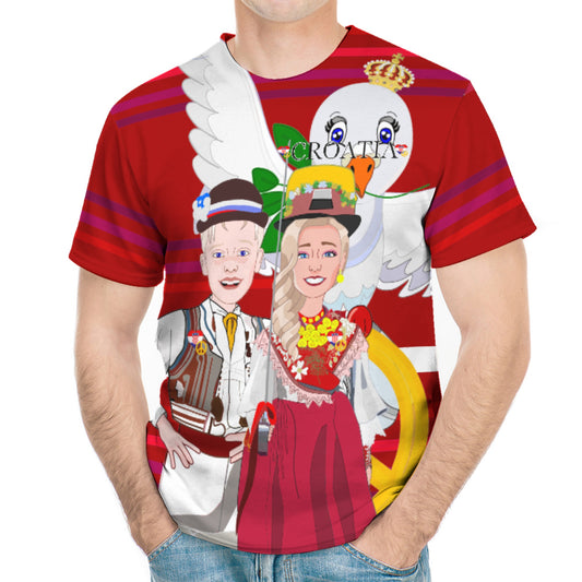 Men´s T-shirt Global Freedom United Couple Edition Croatia Red