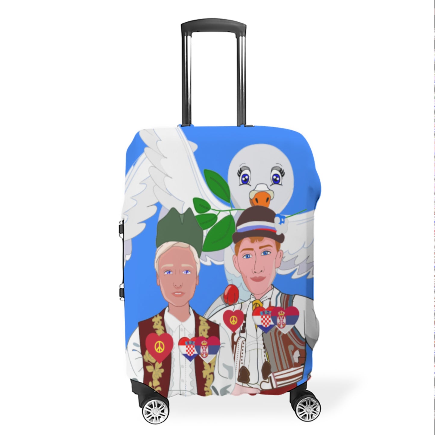 Lugguage Cover Global Freedom United Men Croatia & Serbia Old Peace Blue