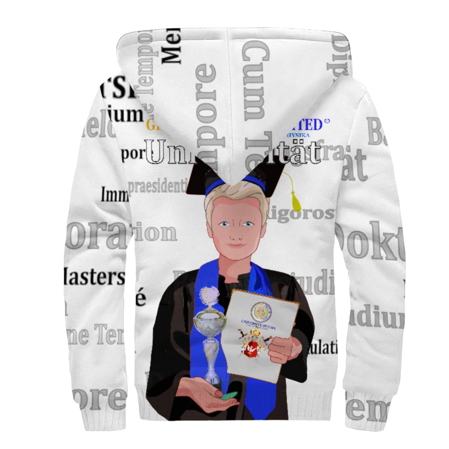 Plush Hoodie Global Freedom United Student Boy Silver Place Blond Hair 1