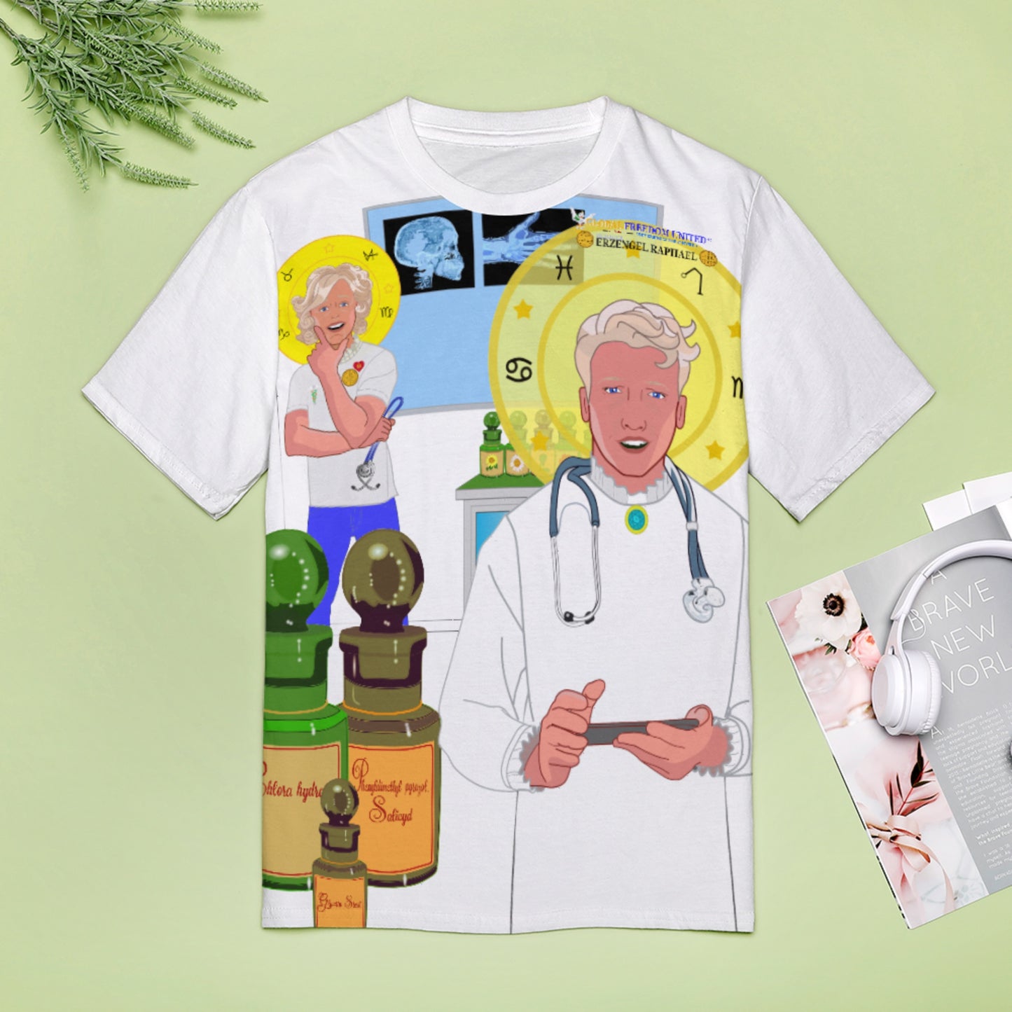 Women´s T-shirt GLOBAL FREEDOM UNITED© Archangel Rafael German Lab