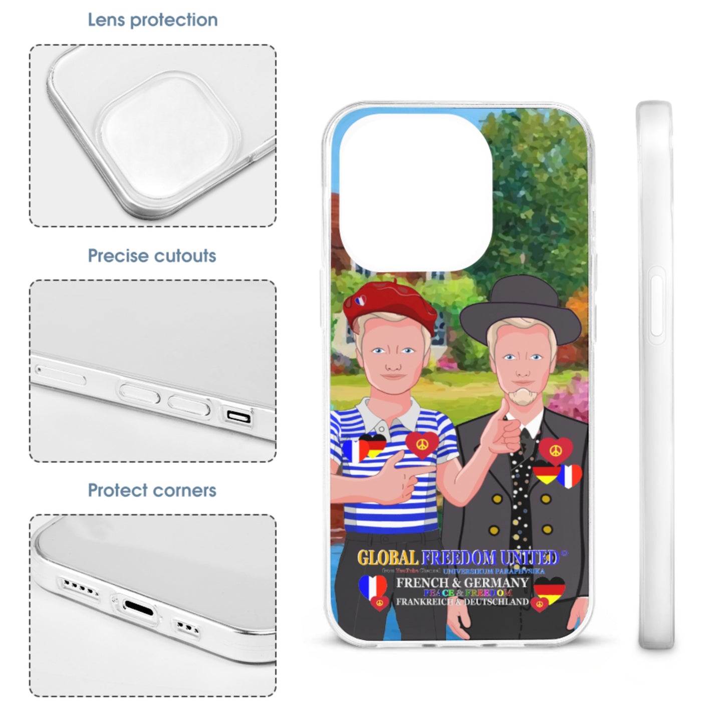 Mobile Phone Case GLOBAL FREEDOM UNITED© Men French & Germany