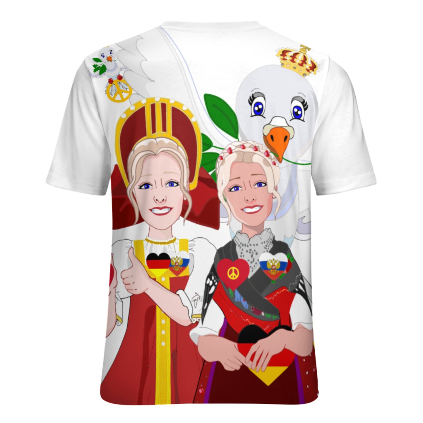 Women´s T-shirt 3 GLOBAL FREEDOM UNITED© Women RUSSIA & GERMANY BIG