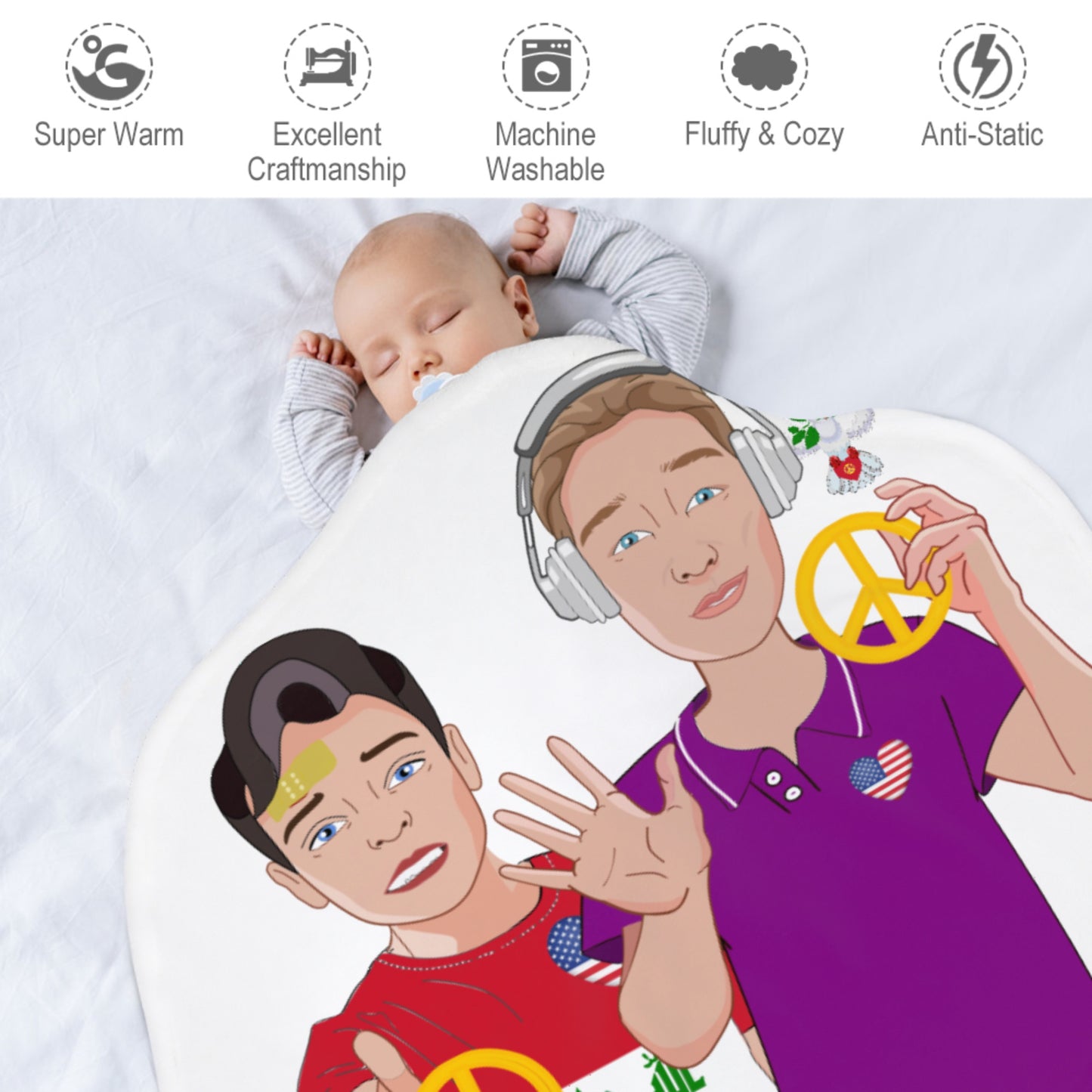 Blankets For Kits Global Freedom United Boys Iraq & Usa Old Peace