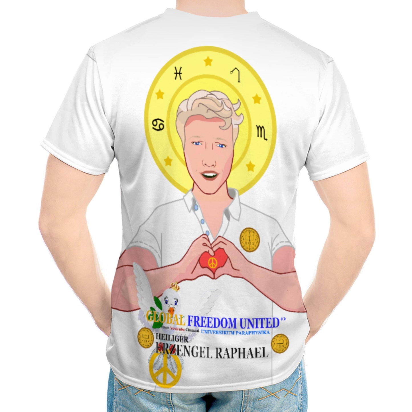 Men´s T-shirt Global Freedom United Archangel Raphael Big