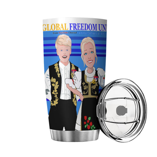 Tumbler Global Freedom United Couple Edition Serbia Black Deep Blue