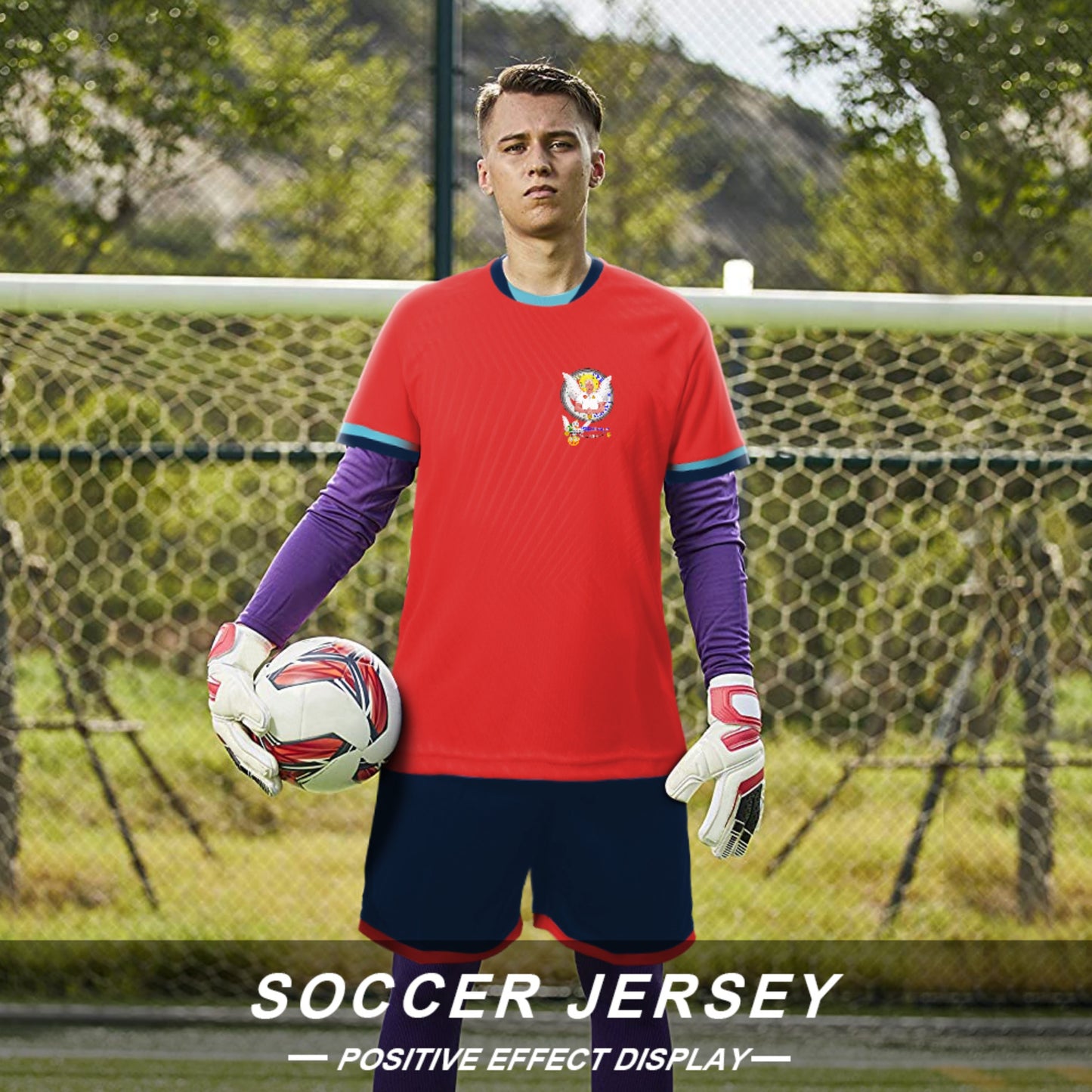 Soccer T-shirt Global Freedom United Archangel Michael 2 Red