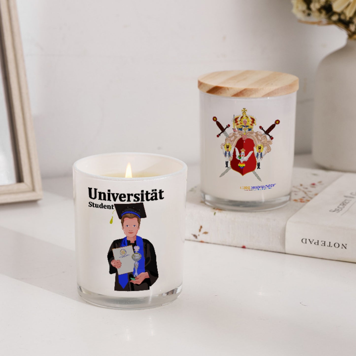Scented Soy Candle Global Freedom United Student Boy Silver Place Brown Hair 2
