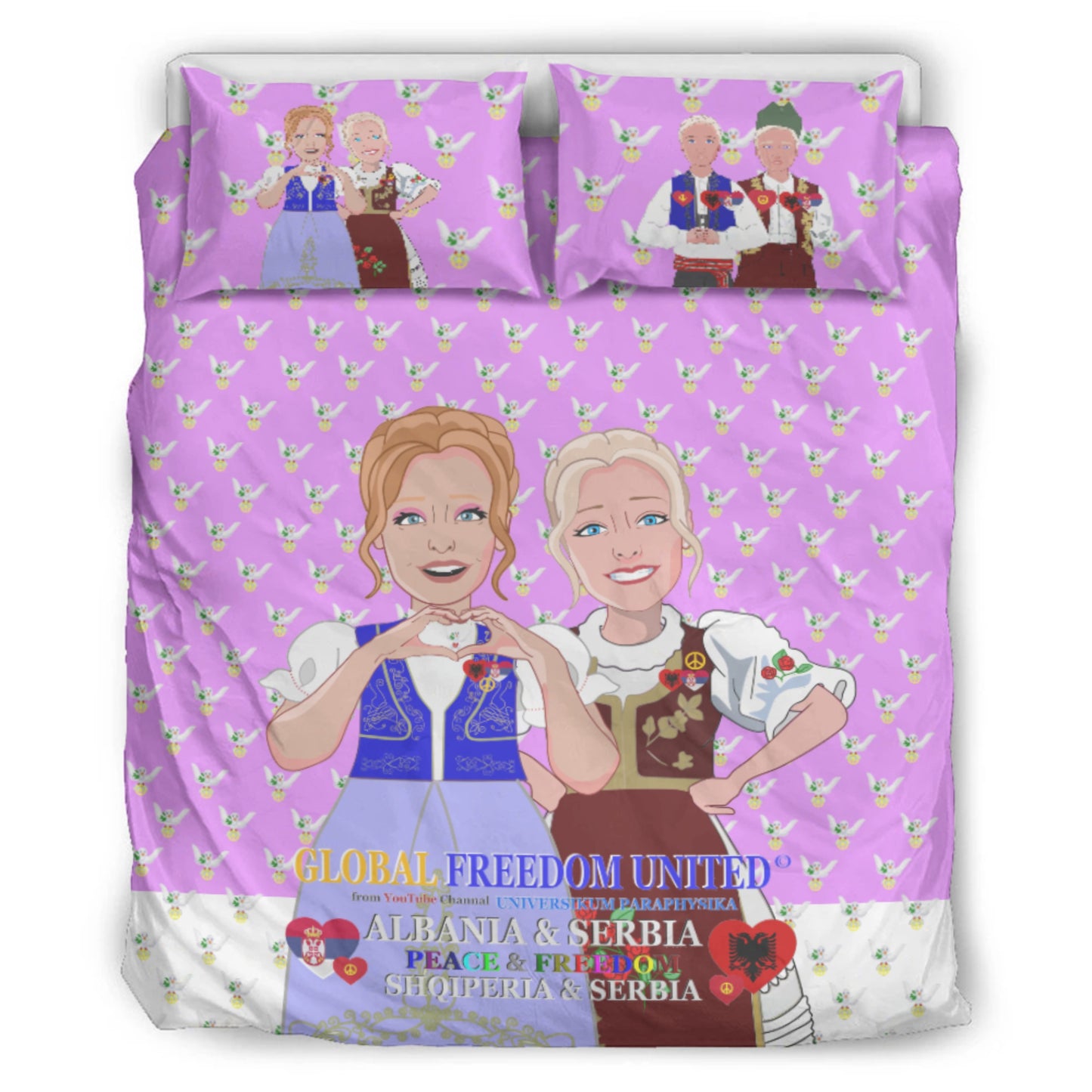 Bed Line GLOBAL FREEDOM UNITED© Women Albania & Serbia Lilac