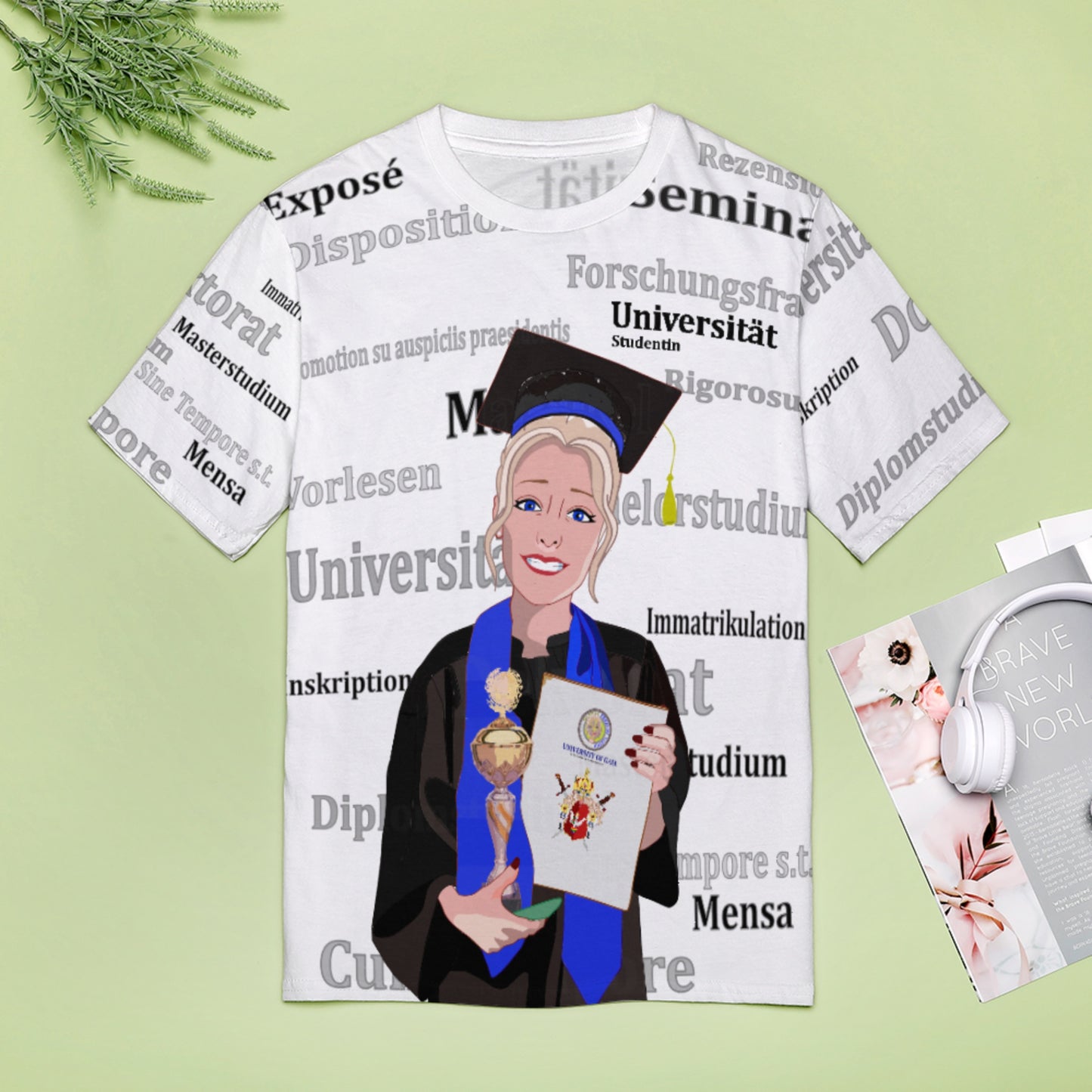 Women´s T-shirt Global Freedom United Student Girl Cooper Place Blond Hair 1