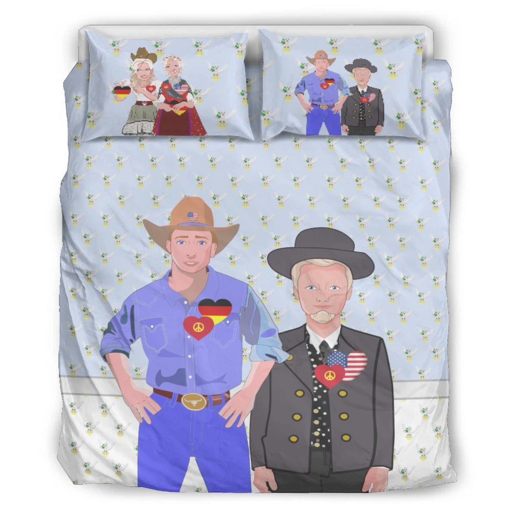 Bed Line GLOBAL FREEDOM UNITED© Men USA & Germany Light Blue