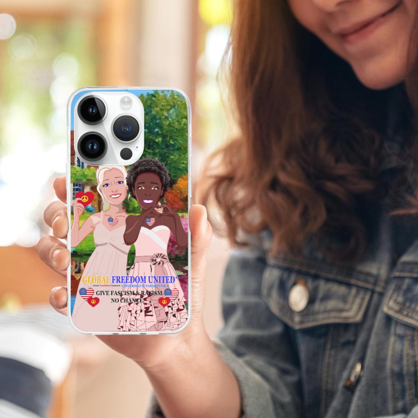 Mobile Phone Case GLOBAL FREEDOM UNITED© Women Anti Fascism & Racicm USA