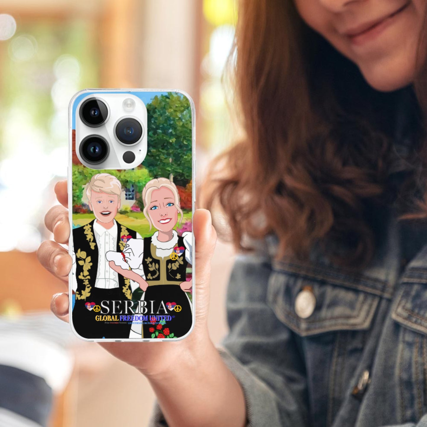 Phone Case GLOBAL FREEDOM UNITED© Couple Edition Serbia Black One