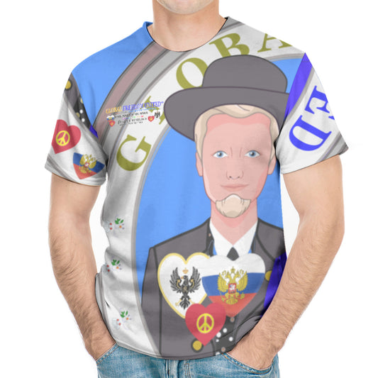 Men´s T-shirt GLOBAL FREEDOM UNITED© Men Prussia & Russia  Blue