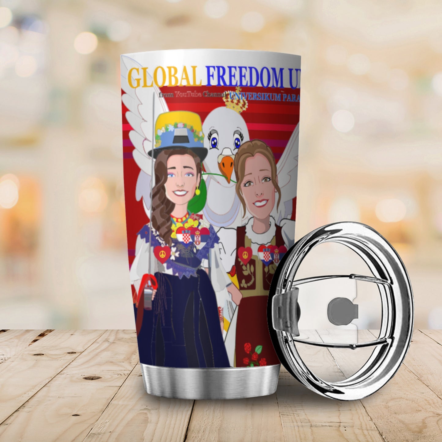 Tumbler Global Freedom United Women Croatia & Serbia Red