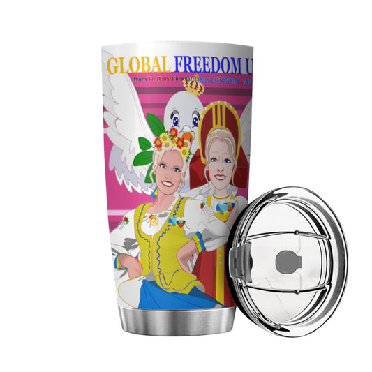 Tumbler Global Freedom United Women Russia & Ukrain Pink
