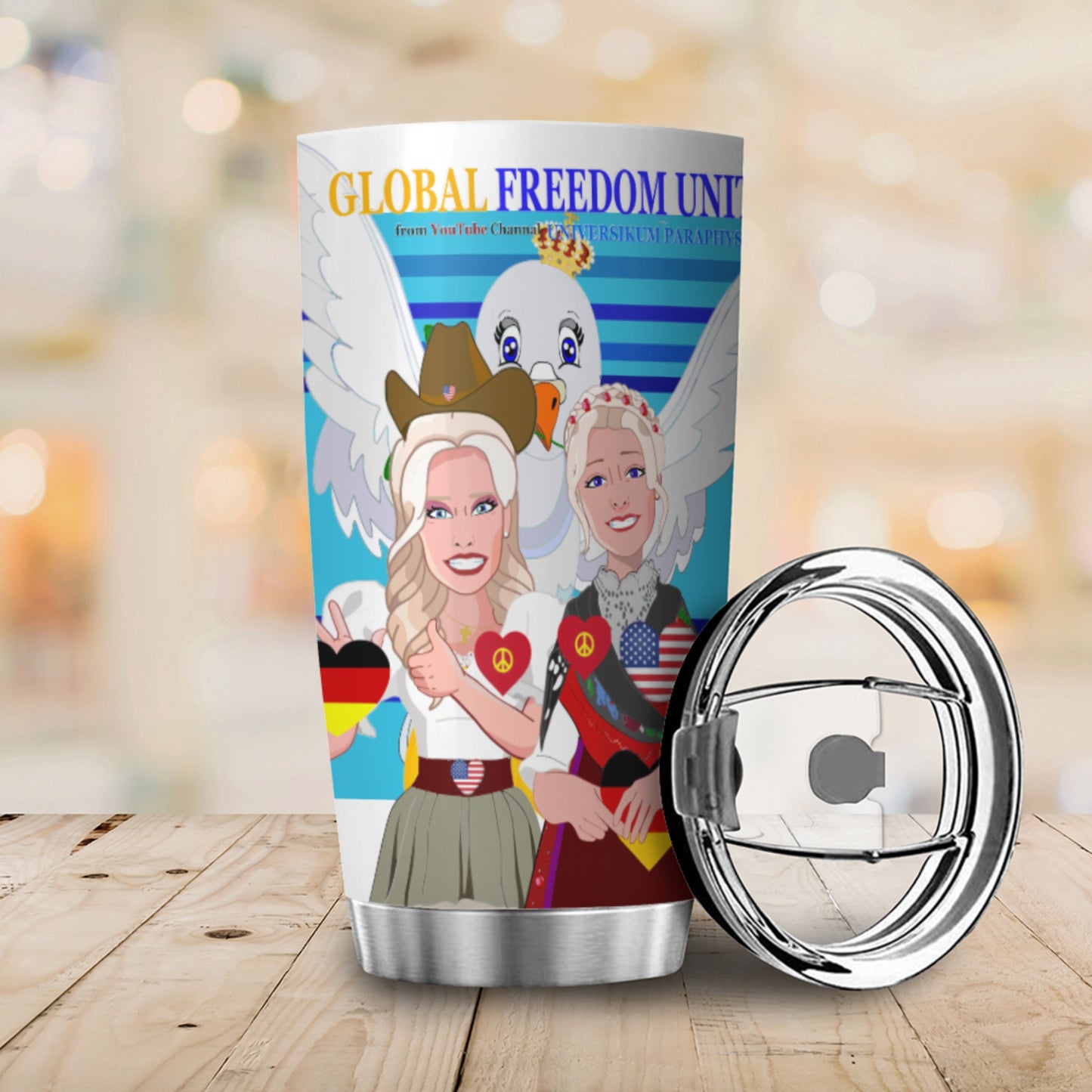 Tumbler Global Freedom United Women Usa & Germany Blue