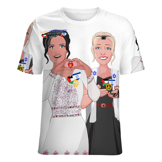 Women´s T-shirt 3 GLOBAL FREEDOM UNITED© Women Palestina & Israel BIG