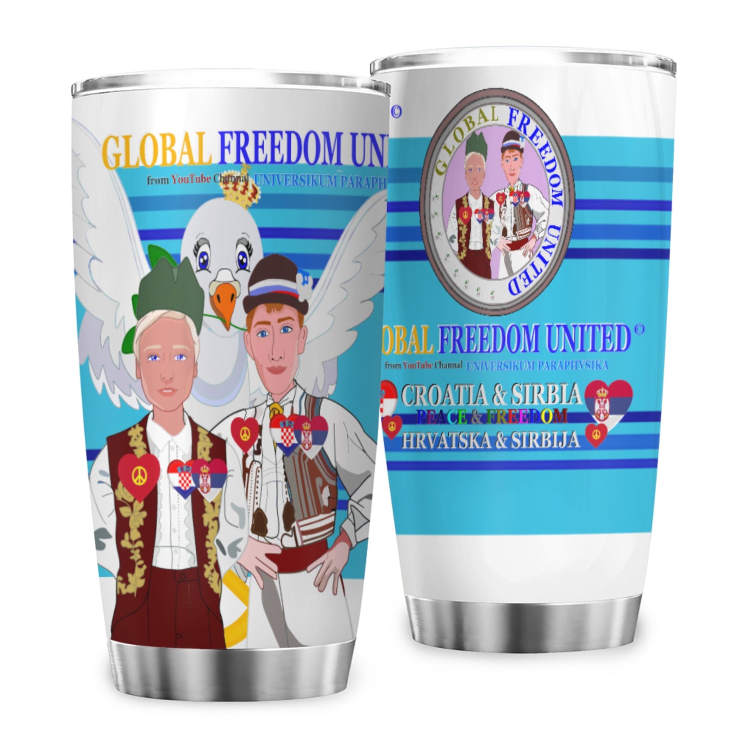 Tumbler Global Freedom United Men Croatia & Serbia Blue