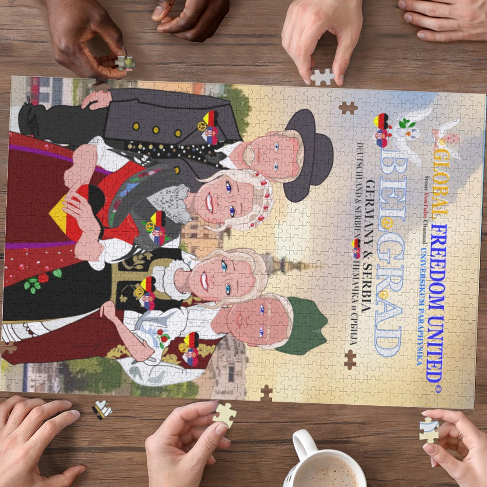 Paper Puzzle  GLOBAL FREEDOM UNITED© Women Serbia & Germany Belgrad