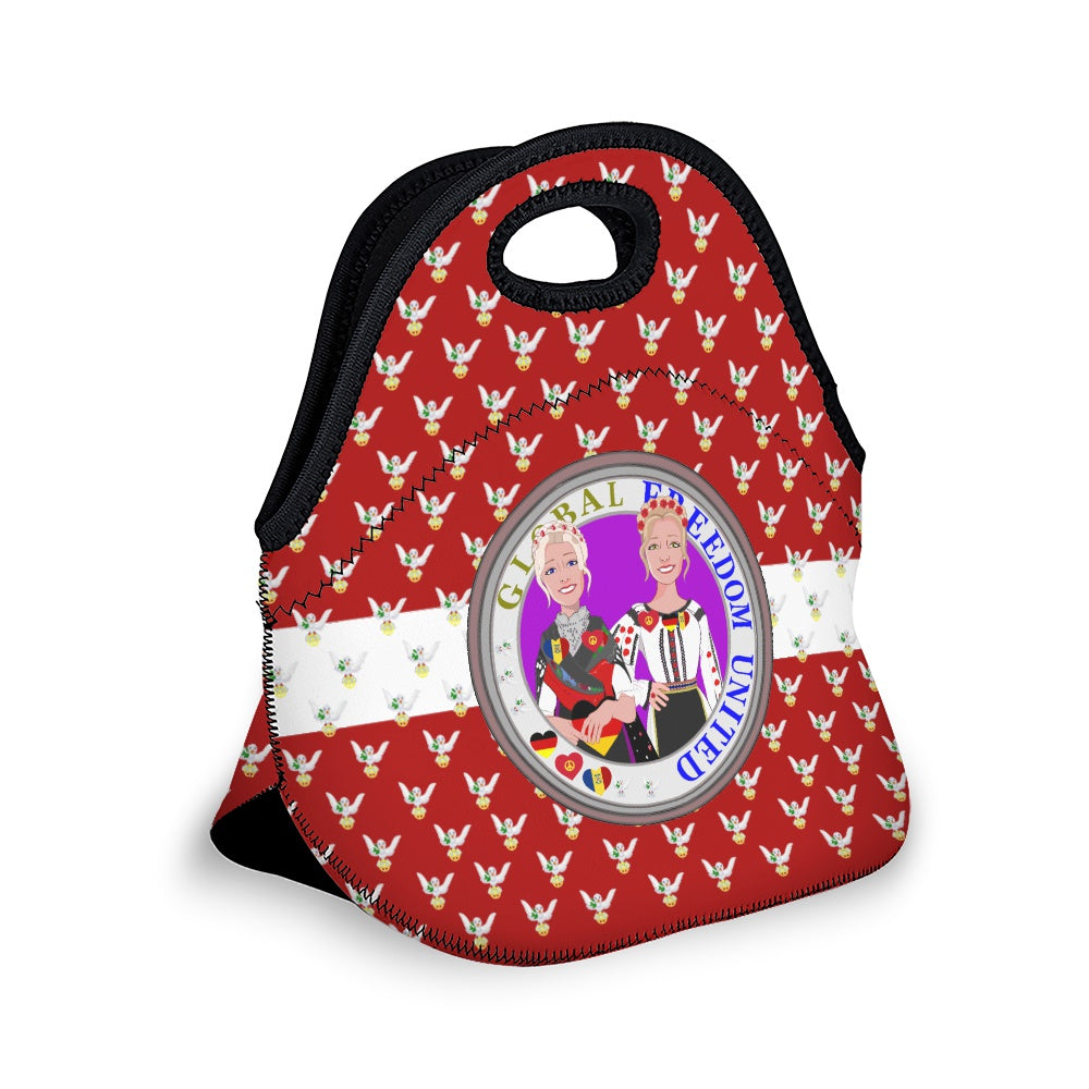 Meal Back GLOBAL FREEDOM UNITED© Women Romania & Germany Dove of Peace Red