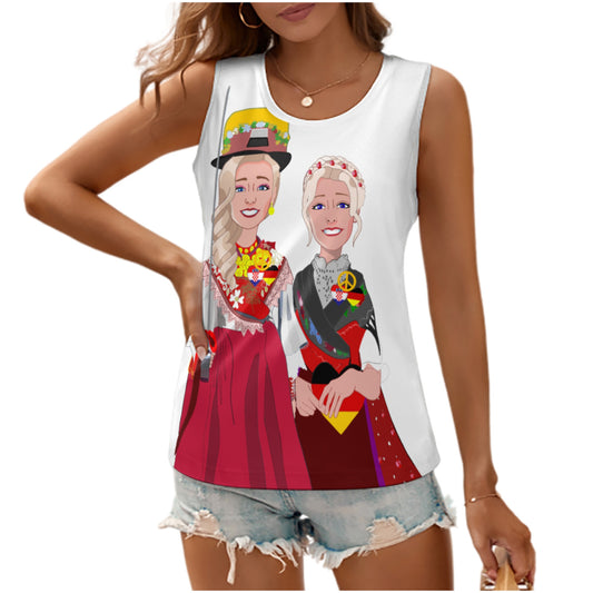 Crewneck Halter Vest GLOBAL FREEDOM UNITED© Women Croatia & Germany  Big