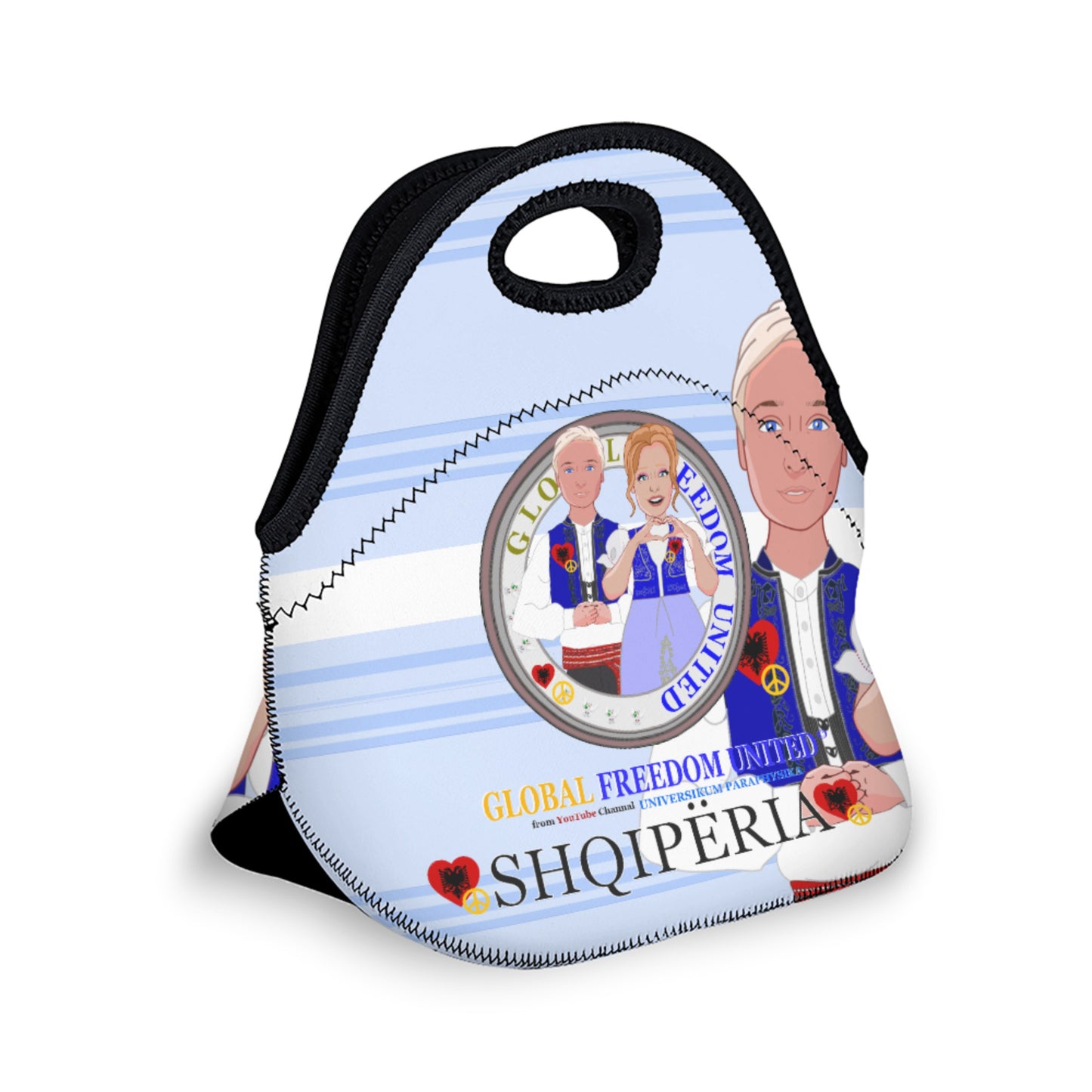 Meal Bag GLOBAL FREEDOM UNITED© Couple Albania Light Blue