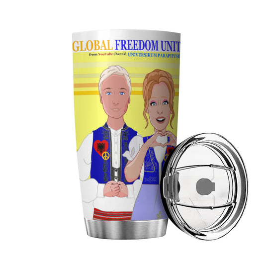 Tumbler GLOBAL FREEDOM UNITED© Couple Albania Yellow