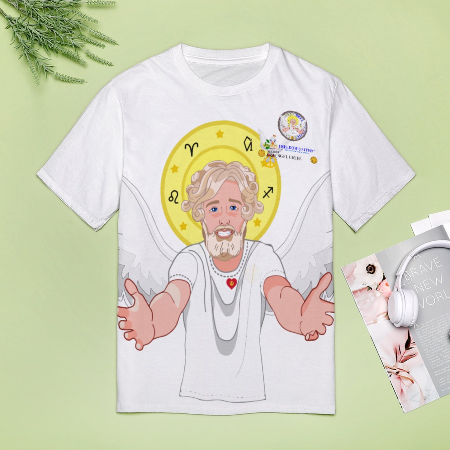 Women´s T-shirt 2 Global Freedom United Archangel Uriel German  Big