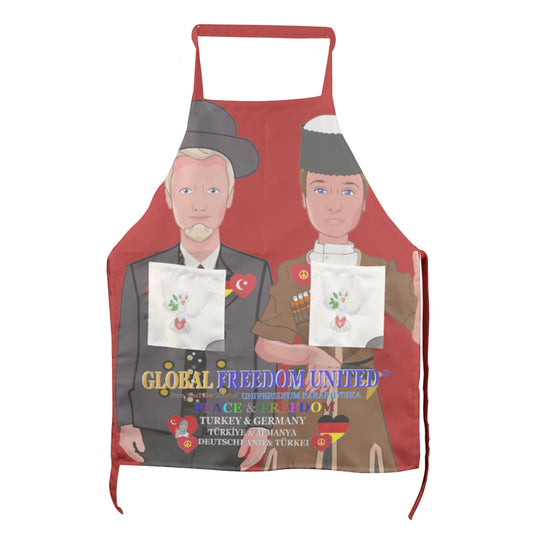 Apron GLOBAL FREEDOM UNITED© Men Germany & Turkey Red