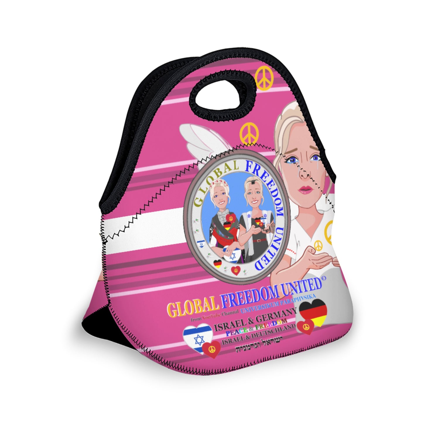 Meal Back GLOBAL FREEDOM UNITED© Women Israel & Germany Pink V2