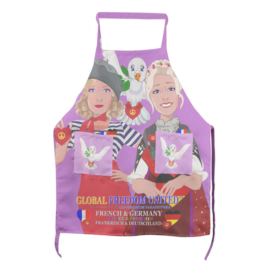 Apron GLOBAL FREEDOM UNITED© Women French & Germany Lilac