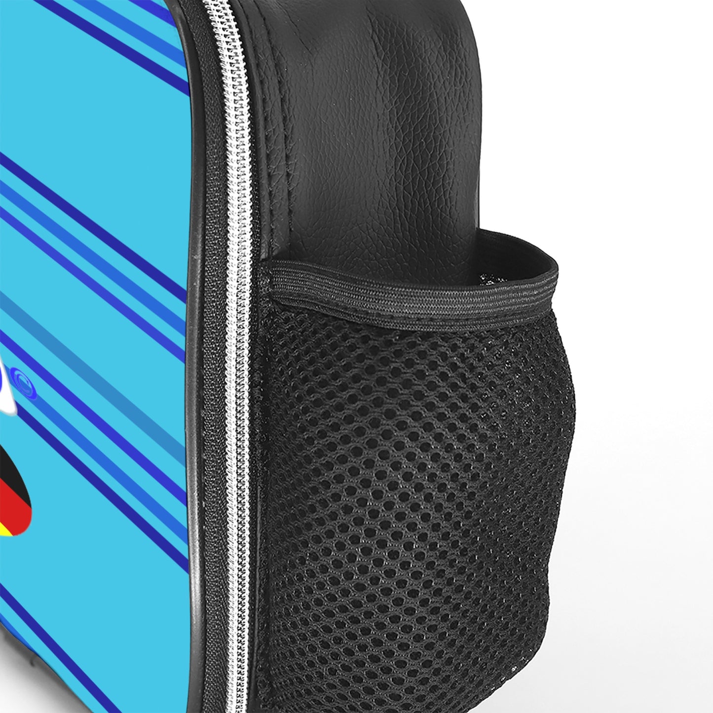 Leather Meal Bag GLOBAL FREEDOM UNITED© Men Germany & Hungary Blue