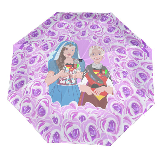 Umbrella Global Freedom United Women Afghanistan & Germany Old Peace Roses Flider