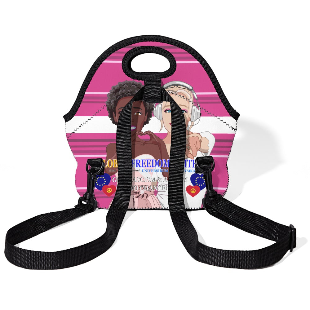 Meal Bag With Strap GLOBAL FREEDOM UNITED© Women Anti Fascism & Racism Europe Pink